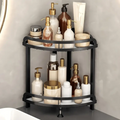 2-Tier Corner Bathroom Organizer Shelf - Zornits