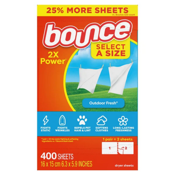 Bounce Select-a-Size Dryer Sheet, 400-count