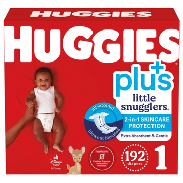 Huggies Little Snugglers Plus Diapers Size 1, 192-count