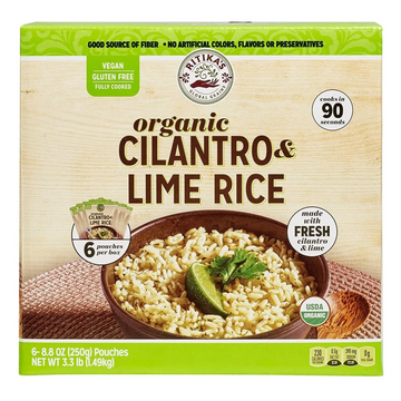 Rikitas Global Grains Organic Cilantro Lime Rice 8.8 Ounce (Pack of 6)