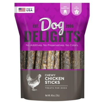 Dog Delights Chewy Chicken Sticks, 48 oz