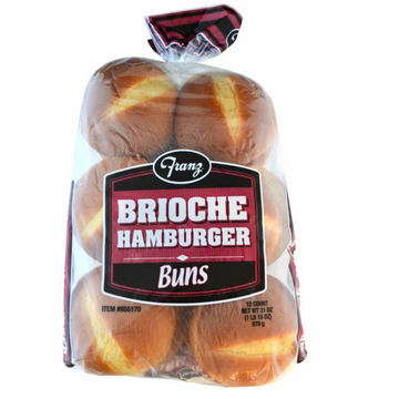 Franz Hamburger Buns, Brioche, 12-count