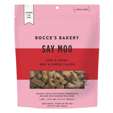 Bocce's Bakery Say Moo Natural Dog Treats, Beef & Cheese, 2 lbs