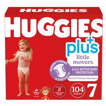Huggies Plus Diapers Size 7, 104-count