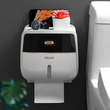 1pc Double Layer Toilet Roll Paper Holder - Zornits