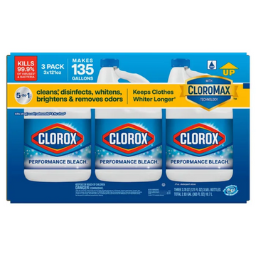 Clorox Performance Bleach, 121 fl oz, 3-count