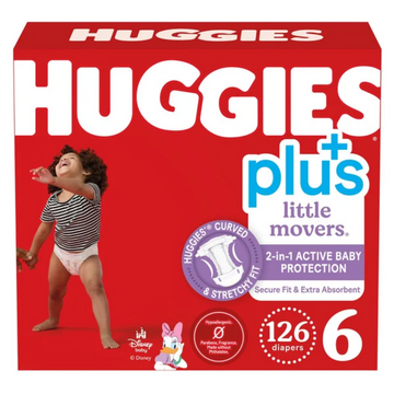 Huggies Plus Diapers Size 6, 126-count