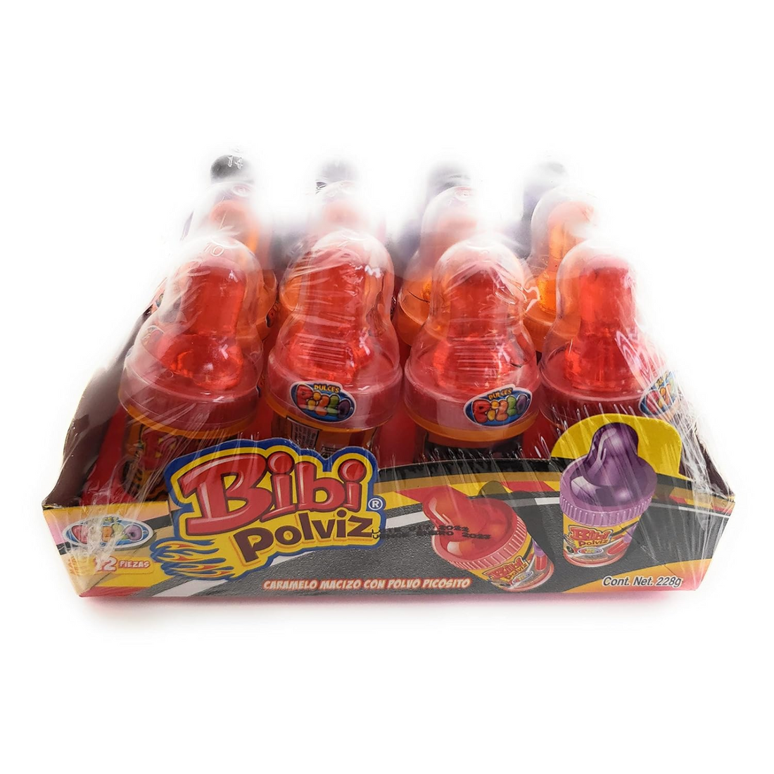 Dulces Pillo | Bibi Polviz | Caramelo Macizo con Polvo Picosito