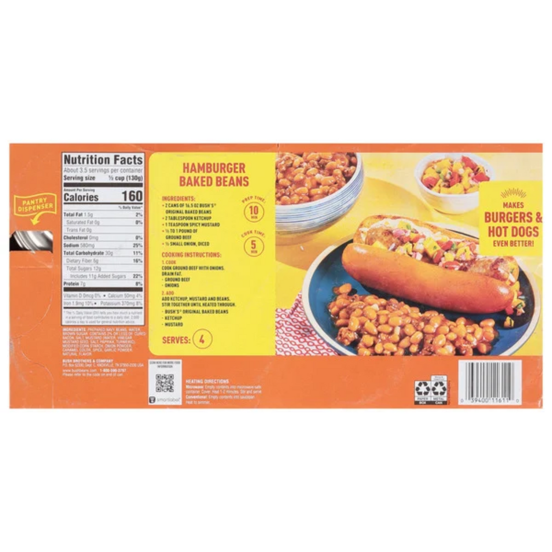 Bush's Baked Beans, 16.5 oz, 8-count