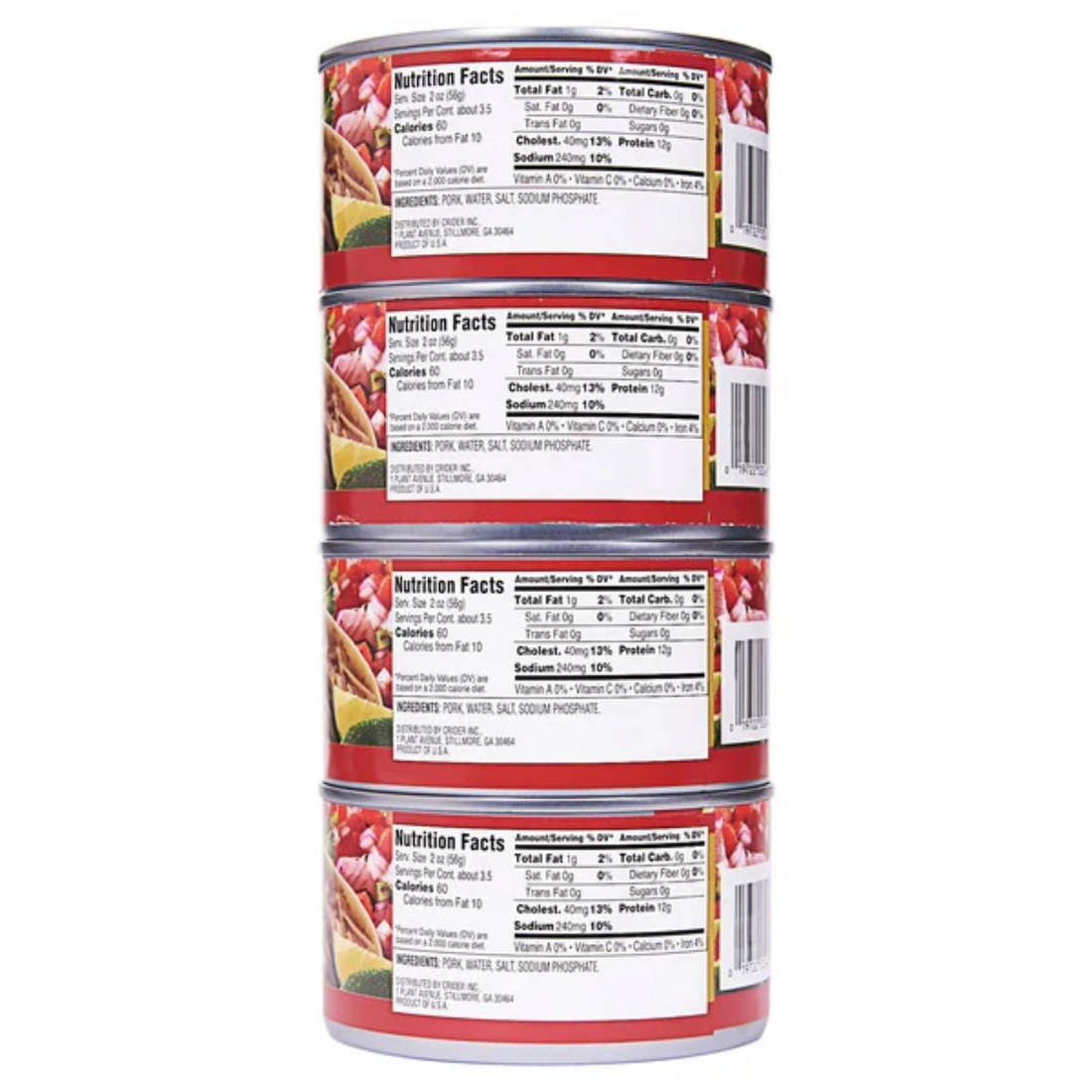 Harvest Creek Pulled Pork In Water, 12 oz, 4 count