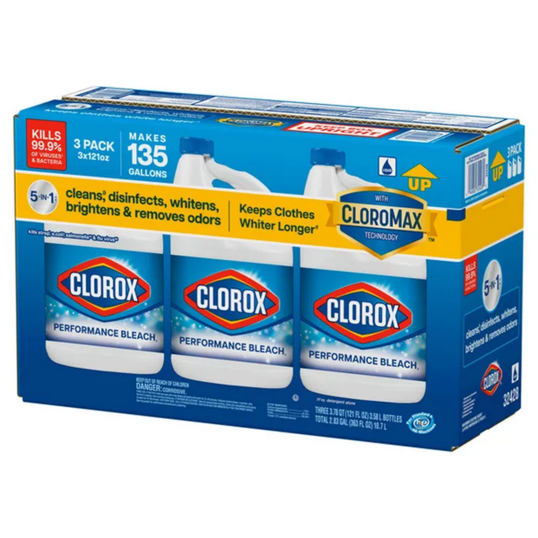 Clorox Performance Bleach, 121 fl oz, 3-count