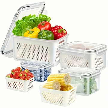 6-Piece BPA-Free Plastic Food Storage Containers - Zornits