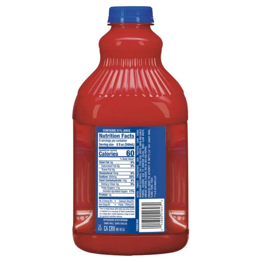 Clamato, Tomato Cocktail, Original, 64 fl oz, 2-Count