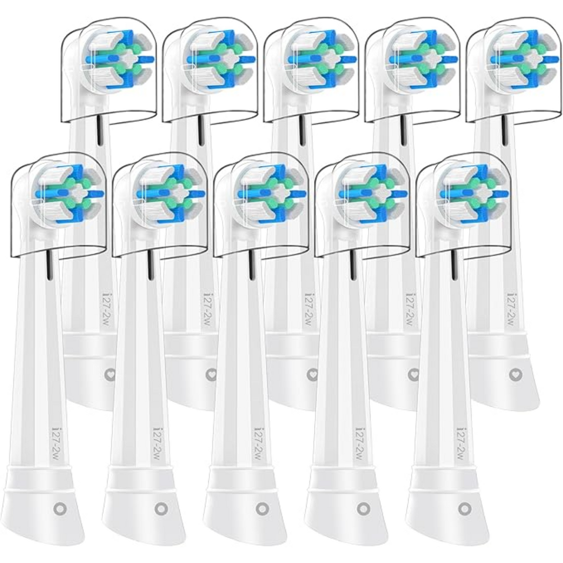 10 Pack Replacement Heads Compatible with Oral B iO 2 3 4 5 6 7 8 9 10 Series Electric Toothbrush, Brush Heads Compatible with Oral B IO, Medium Bristles for Gum Care & Sensitive Teeth (Black/White)