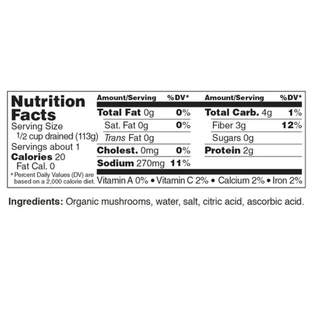 Festival Sliced Organic Mushrooms, 4 oz, 12-count