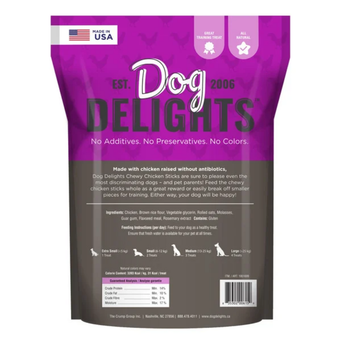 Dog Delights Chewy Chicken Sticks, 48 oz