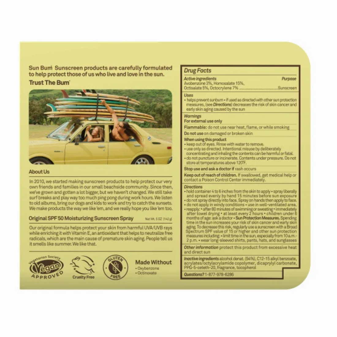 Sun Bum Original, SPF 50, 5 oz, 2-pack