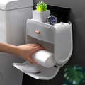1pc Double Layer Toilet Roll Paper Holder - Zornits