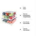 10-Pack Stackable Fridge Organizer Bins - Zornits