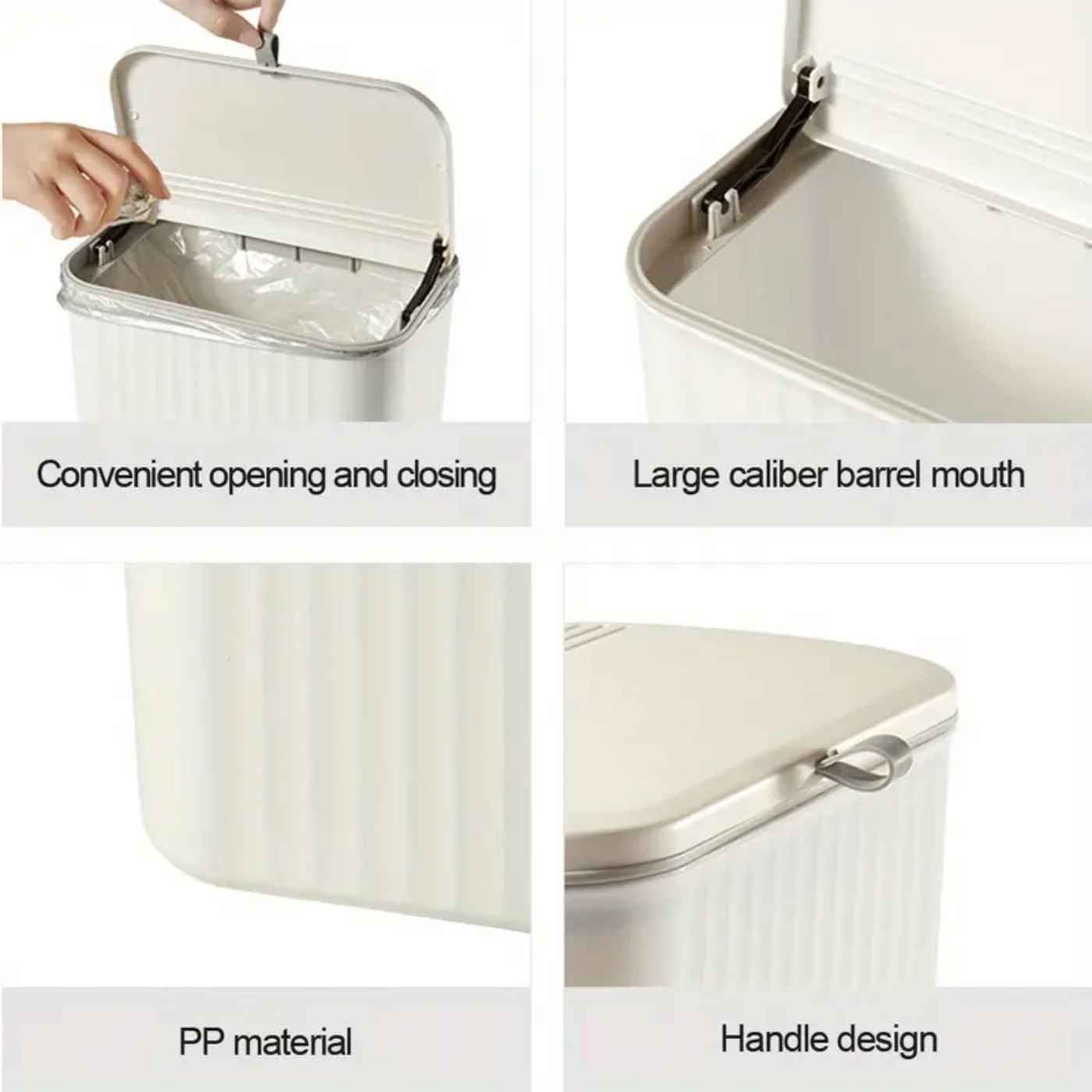 Bathroom Trash Can with Lid - Zornits