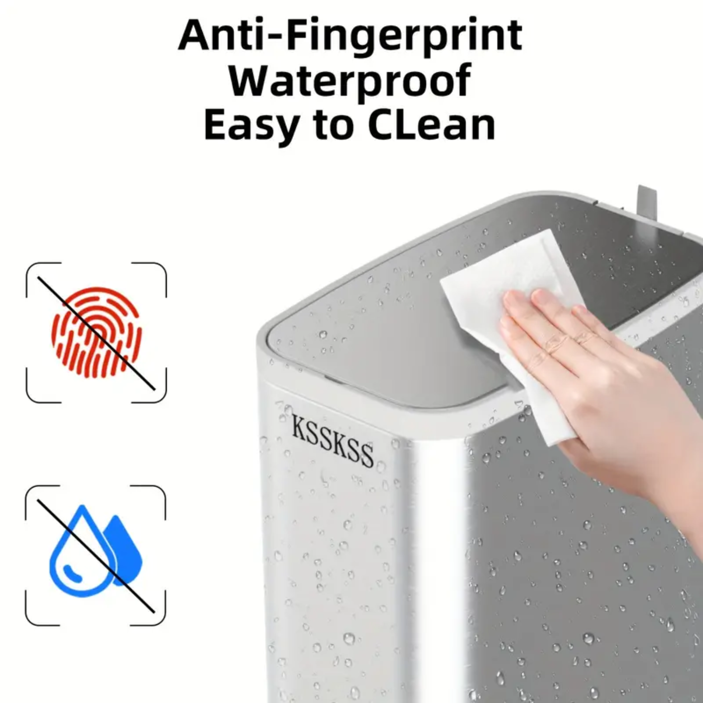 6L Stainless Steel Bathroom Trash Can with Pedal & 60 Bags - Zornits