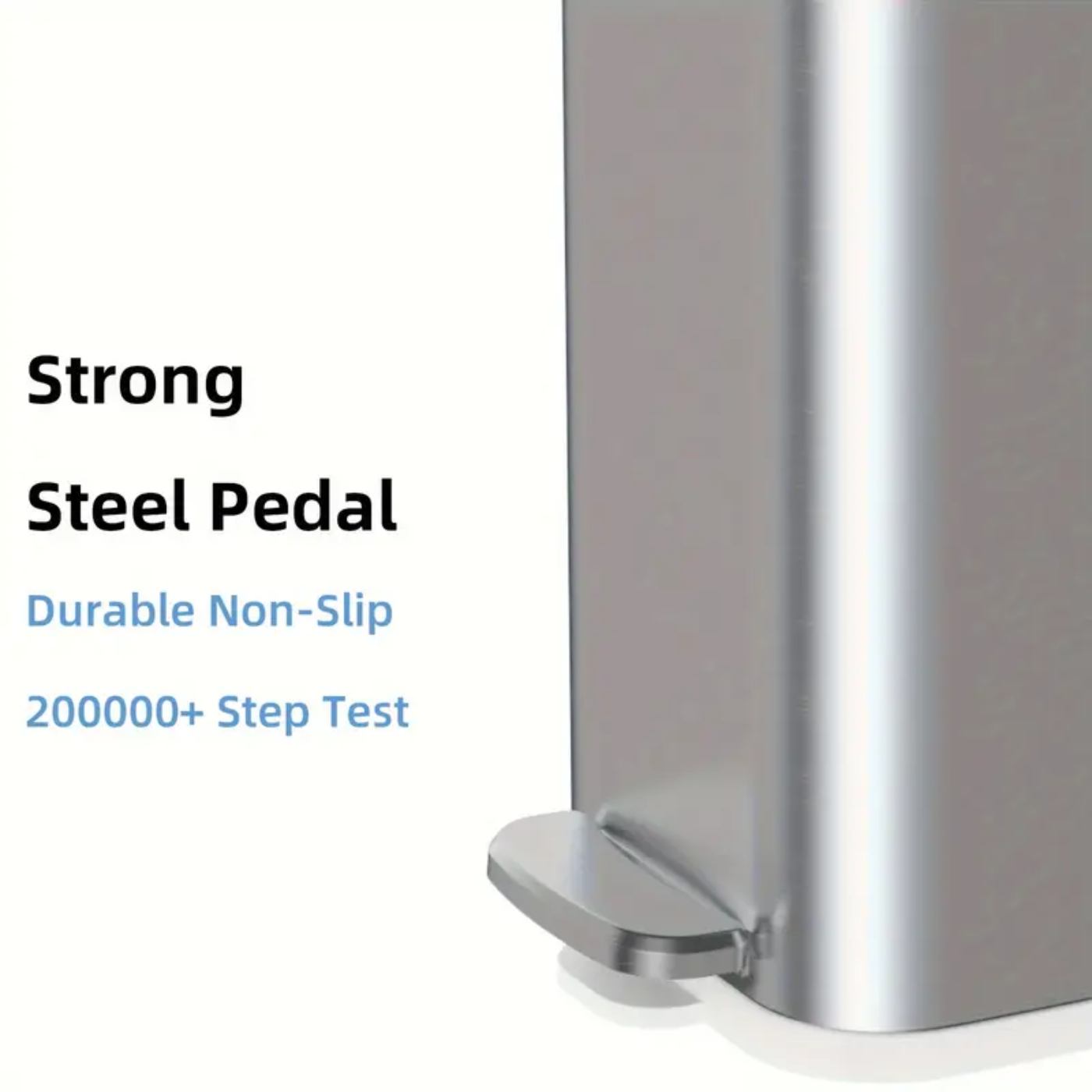 6L Stainless Steel Bathroom Trash Can with Pedal & 60 Bags - Zornits