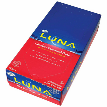 Luna Bar Chocolate Peppermint, 1.69 oz, 15-count