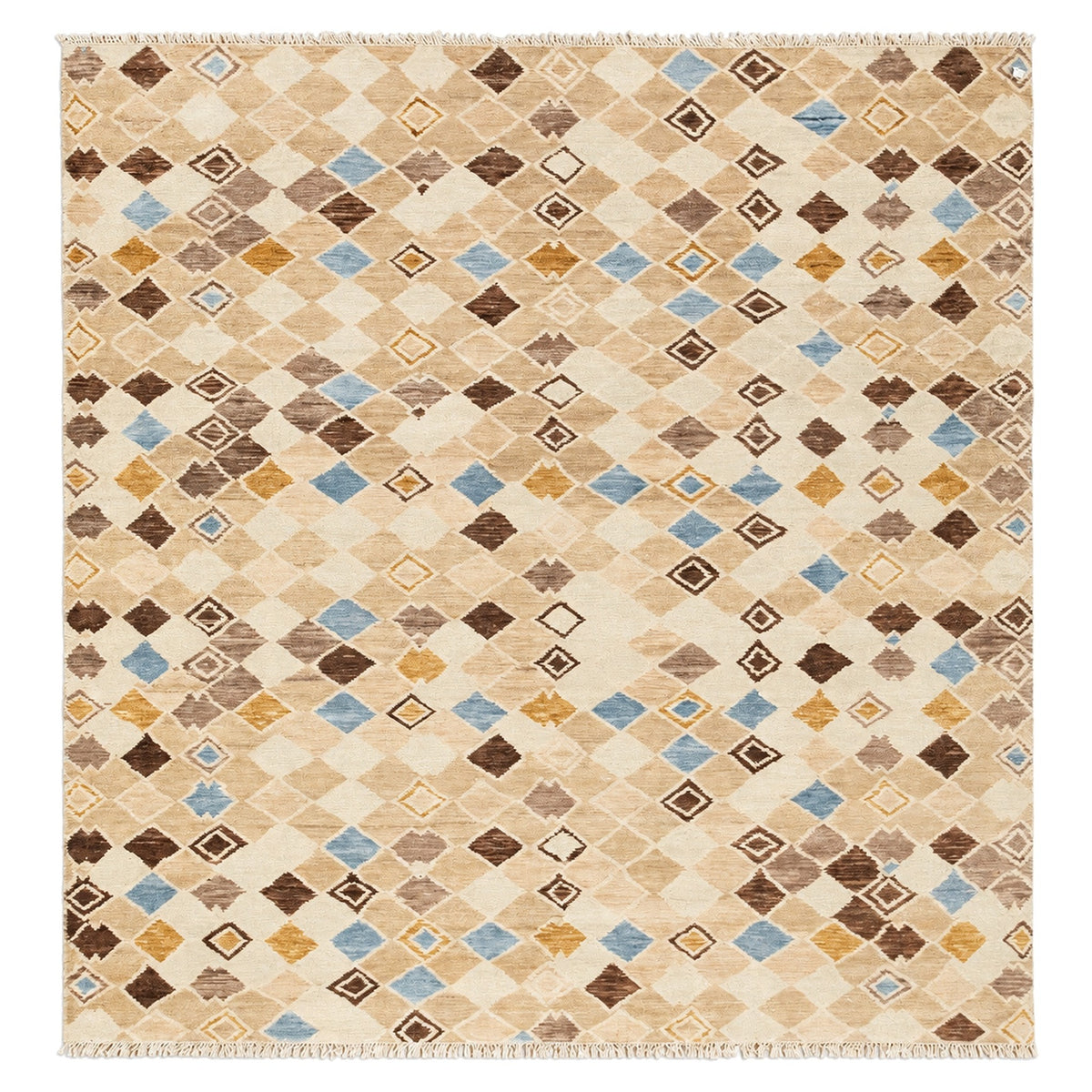 100% Handspun Miamana Wool Rug, full view on a white background