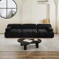 Urban Classic Modular Sofa, Modular Cozy 104-Inch Velvet Sleepers 3-Seaters, Black