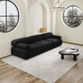 Urban Classic Modular Sofa, Modular Cozy 104-Inch Velvet Sleepers 3-Seaters, Black