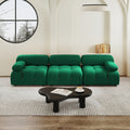 Urban Classic Modular Sofa, Modular Cozy 104-Inch Velvet Sleepers 3-Seaters, Green