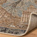 100% Hand Knotted Wool Rug, folded corner showing the back