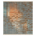 Mystique Grafton Grey Orange Oversized Area Rug For your Home, full view on a white background
