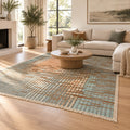 Mystique Grafton Grey Orange Oversized Area Rug For your Home in a living room