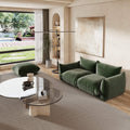 Urban Sectional Sofa, Compact Chenille L-Shaped Sectionals 3-Seaters, Green