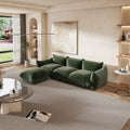 Urban Sectional Sofa, Modular Flexibility 104-Inch Chenille L-Shaped Sectionals 4-Seaters, Green