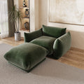 Urban Sectional Sofa, Plush Comfort 27-Inch Chenille Ottomans 1-Seaters