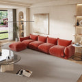 Urban Sectional Sofa, Comfortable Spacious 130-Inch Chenille Sleepers 4-Seaters