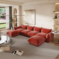 Urban Sectional Sofa, Plush Comfort 27-Inch Chenille Ottomans 1-Seaters