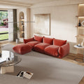 Urban Sectional Sofa, Plush Comfort 27-Inch Chenille Ottomans 1-Seaters