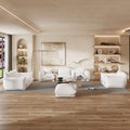 Urban Sectional Sofa, Plush Comfort 27-Inch Chenille Ottomans 1-Seaters