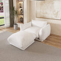 Urban Sectional Sofa, Plush Comfort 27-Inch Chenille Ottomans 1-Seaters