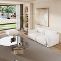 Urban Sectional Sofa, Compact Chenille L-Shaped Sectionals 3-Seaters, Beige