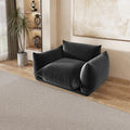 Urban Sectional Sofa, Comfort 50-Inch Chenille Single Sofa 1-Seaters, Black
