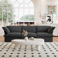 Sky Classic Linen Cloud Sofa, Linen Sectional Sofa Slipcovers - Replacement Covers Only, Black