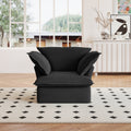 Sky Classic Linen Cloud Sofa, Linen Sectional Sofa Slipcovers - Replacement Covers Only, Black