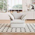 Sky Classic Linen Cloud Sofa, Linen Sectional Sofa Slipcovers - Replacement Covers Only, White