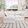 Sky Classic Linen Cloud Sofa, Linen Sectional Sofa Slipcovers - Replacement Covers Only, White