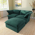 Sky Classic Velvet Cloud Sofa, Replaceable Cover 83-Inch Velvet L-Shaped Sectionals 3-Seaters