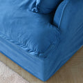 Sky Classic Velvet Cloud Sofa, Replaceable Cover 83-Inch Velvet L-Shaped Sectionals 3-Seaters